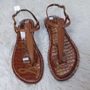 Sam Edelman Brown Gigi T-strap Sandal